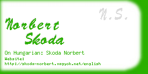 norbert skoda business card